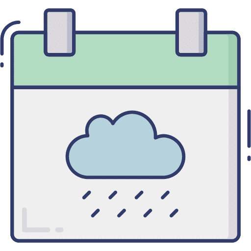 Calendar rain weather season icon
