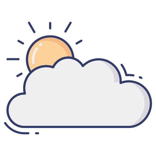 Clouds and sun clouds and sun sun weather icon