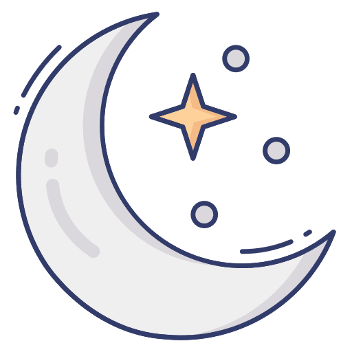 Half moon night nature half moon icon