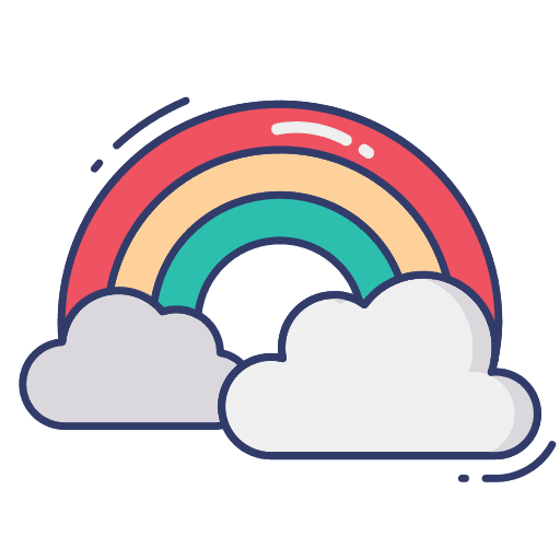 Rainbow rainbow spectrum cloud icon