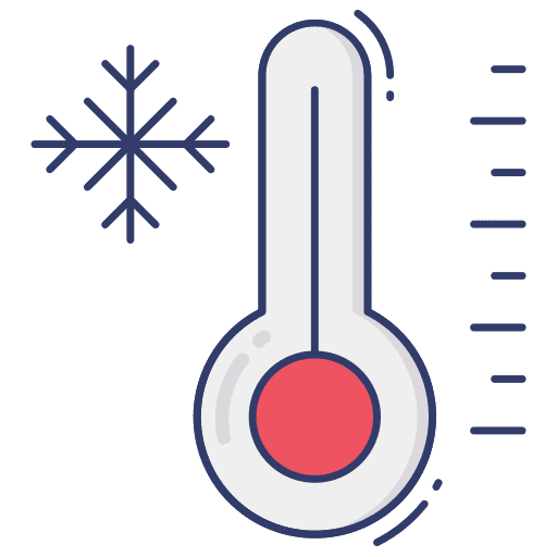 Thermometer temperature cold winter icon