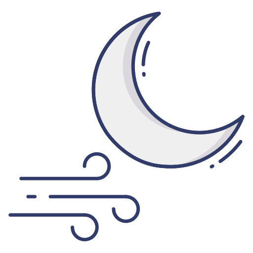 Moon weather moon wind icon