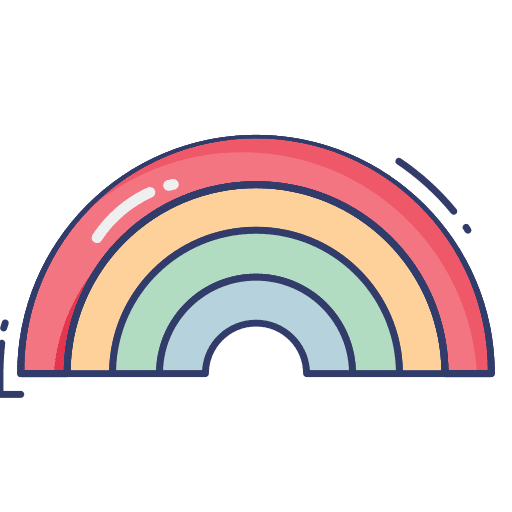 Rainbow weather nature spectrums icon