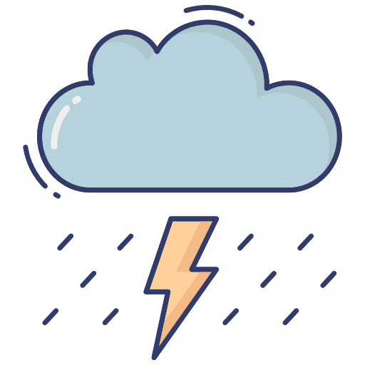 Storm rain thunder thunderstorm icon