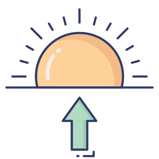 Sunrise arrow nature up arrow icon