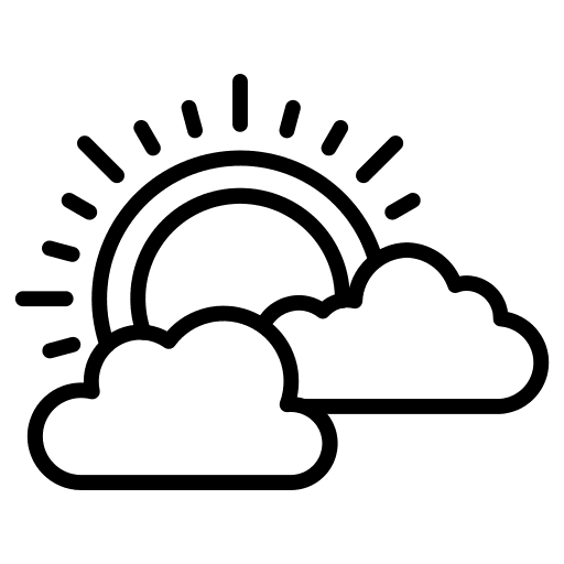 Clouds and sun cloudy sun weather icon