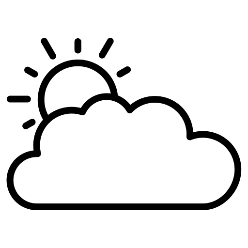 Clouds and sun weather clouds and sun cloudy icon