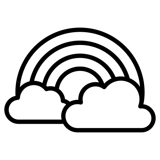 Rainbow rainbow weather cloud icon