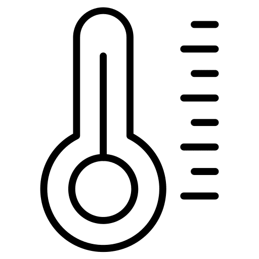 Thermometer weather hot climate icon