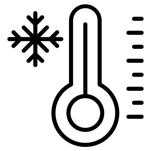 Thermometer winter weather temperature icon