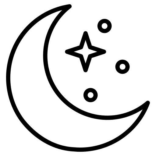 Half moon weather nature moon icon