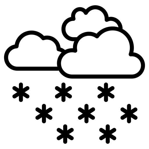 Snow snow fall weather clouds icon