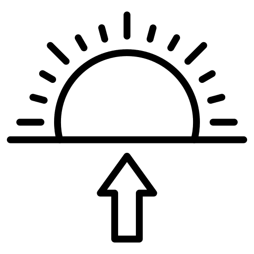 Sunrise weather sun up arrow icon