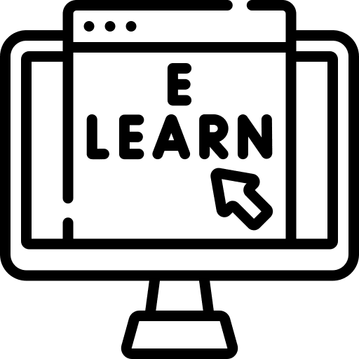 Elearning online course elearning study icon