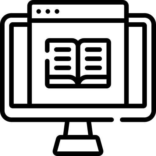 Online learning book digital book course icon