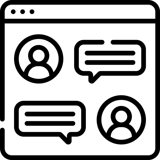 Chat online note message icon