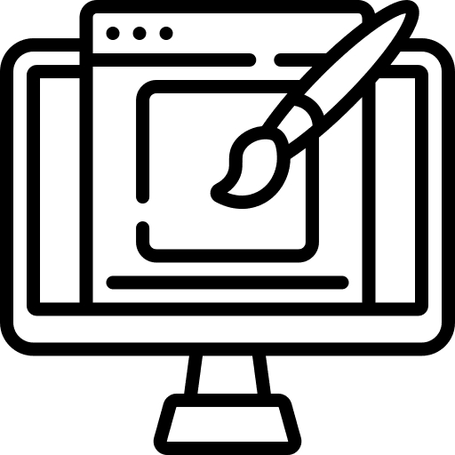 Design distance education elearning online course icon