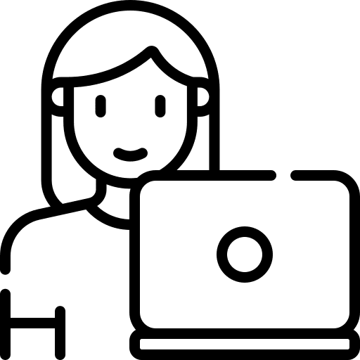 Online learning online laptop distance education icon