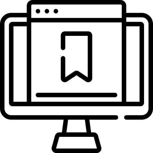 Bookmark electronics bookmark education icon