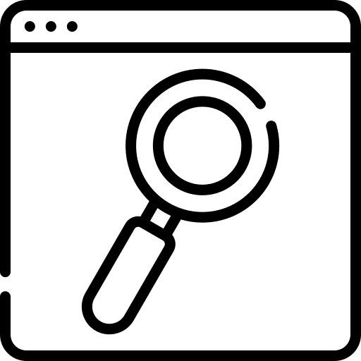 Search loupe browser search icon