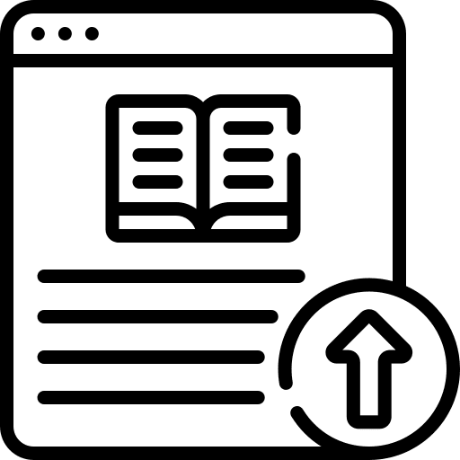 Upload course study cloud storage icon