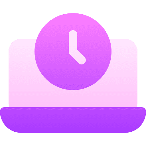 Time computer laptop time and date icon