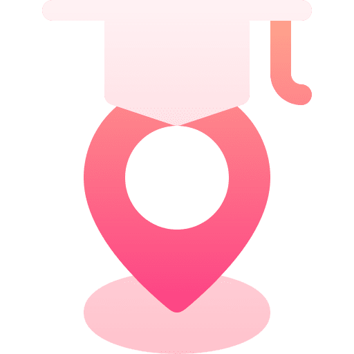 Location placeholder education mortarboard icon