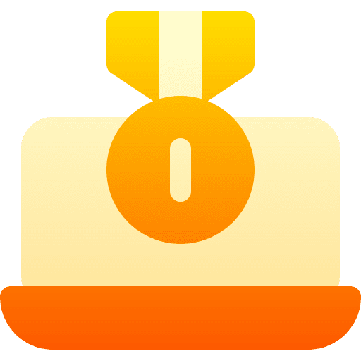 Medal laptop medal winner icon