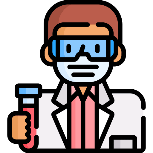 Lab technician person occupation professions and jobs icon