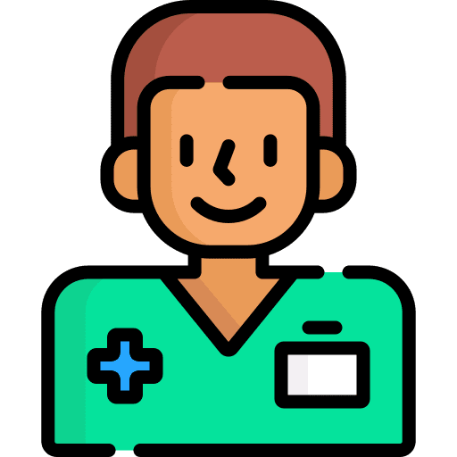 Nurse boy man professions and jobs icon