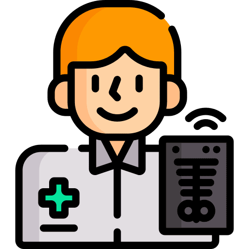 Radiographer man doctor professions and jobs icon
