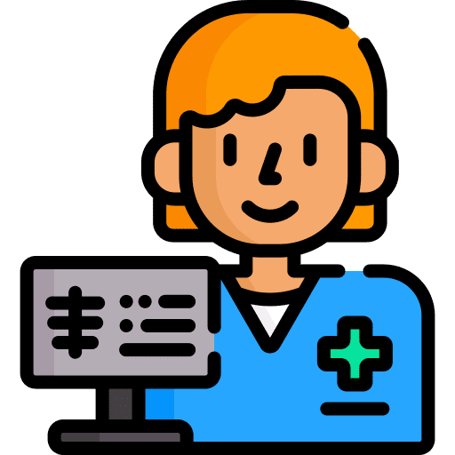 Radiologist hospital x ray healthcare and medical icon