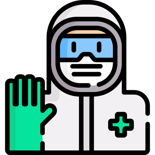 Safety suit glove people epi icon