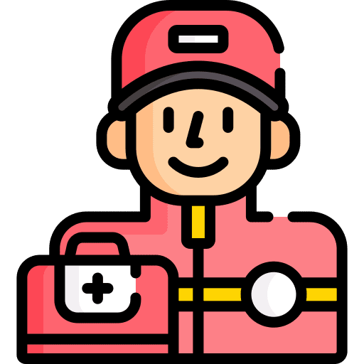 Staff healthcare and medical paramedic man icon