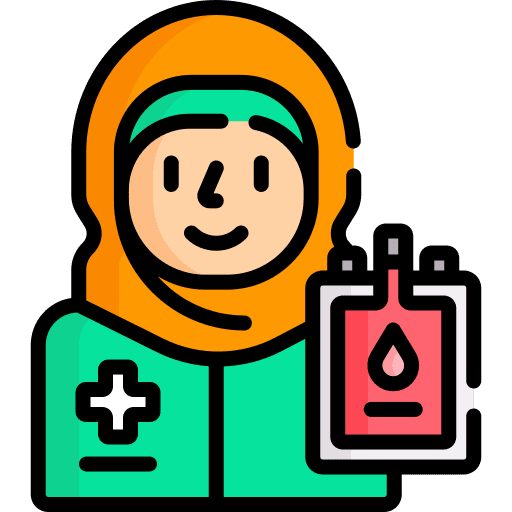 Blood transfusion nurse profession hijab icon