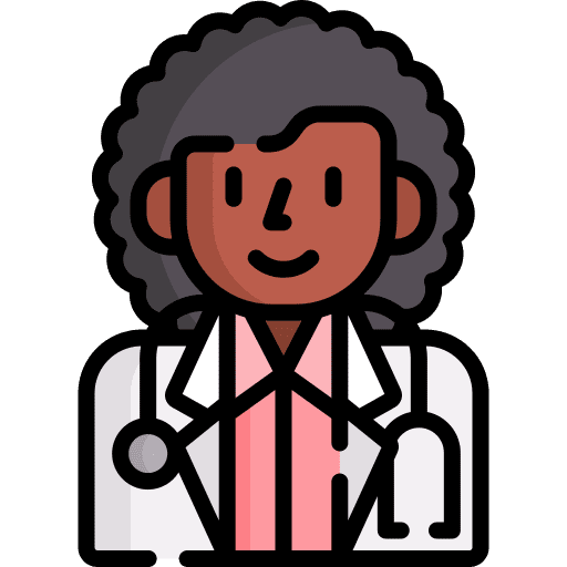 Doctor professions and jobs female woman icon
