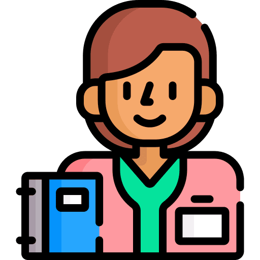 Medical staff officer avatar woman icon