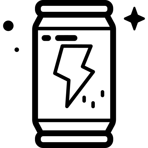 Energy drink beverage caffeine unhealthy icon