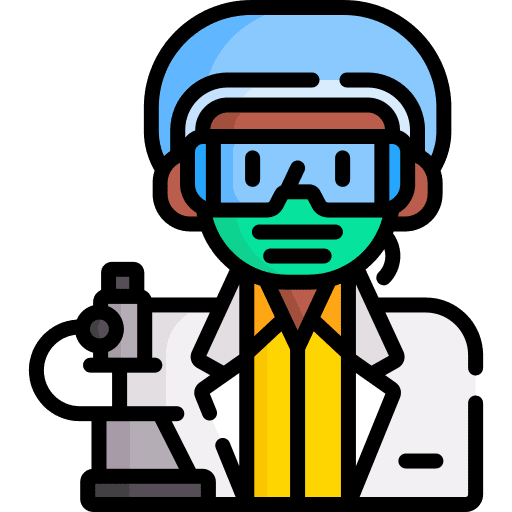 Lab technician female user avatar icon