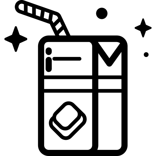 Chocolate milk food and restaurant breakfast straw icon