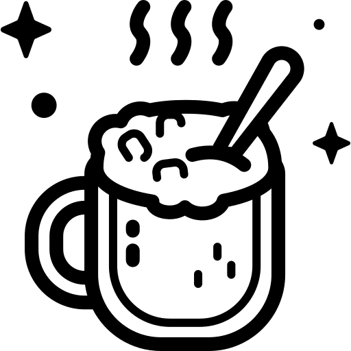 Hot chocolate drink cup cocoa icon