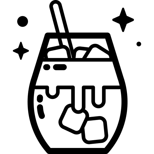 Iced coffee food and restaurant iced coffee glass icon