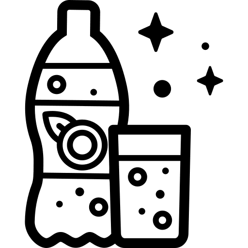 Soda soft drink glass bottle icon