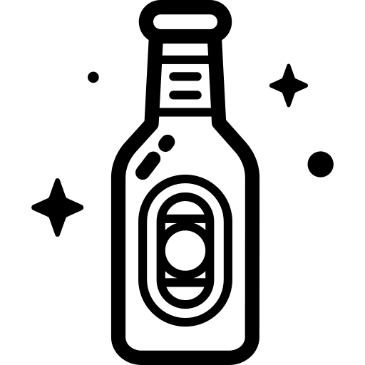 Beer bottle food and restaurant beverage icon