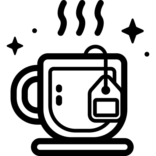 Infusion cup hot drink tea bag icon