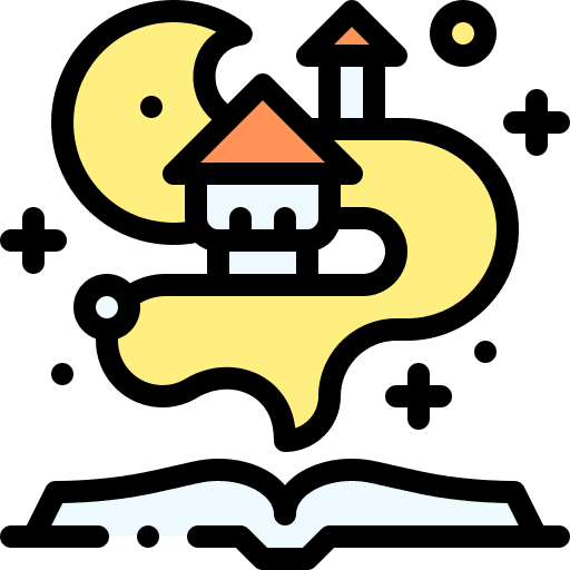 Fantasy education book legend icon