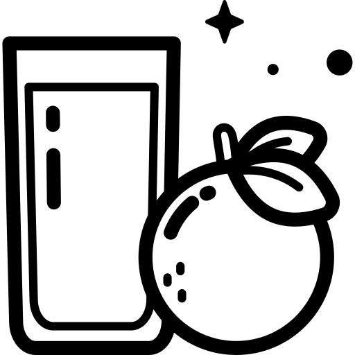 Orange juice healthy organic glass icon