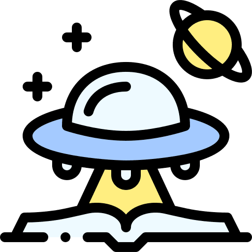 Science fiction spaceship fiction ufo icon