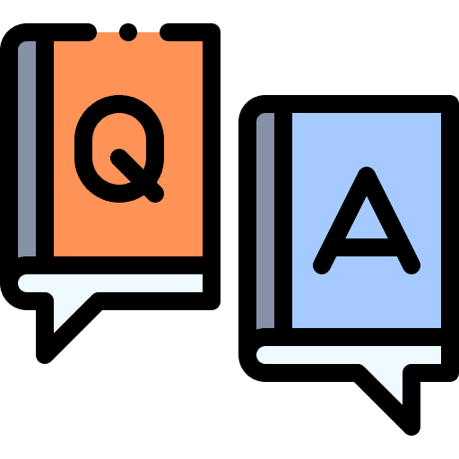 Ask exam speech bubble question icon