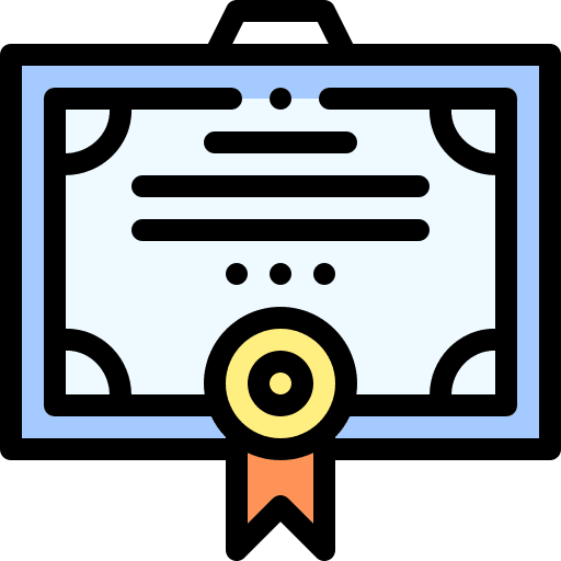 Certificate contract patent certificate icon